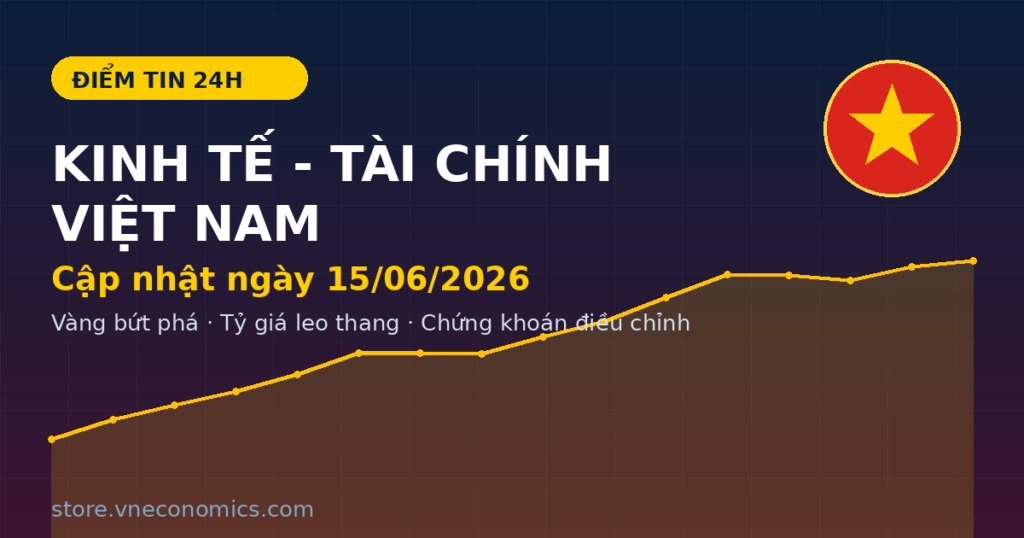 Banner điểm tin kinh tế - tài chính Việt Nam ngày 15/6/2026